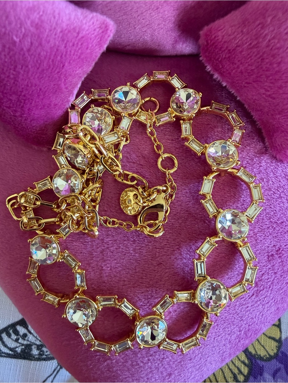 Talbots Gold-Tone Crystal Link Necklace, NWOT - Picture 4 of 7